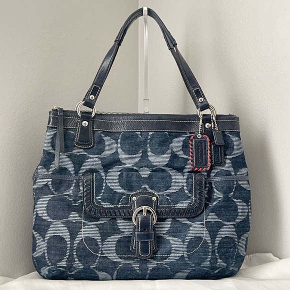 Coach Poppy Denim Tote Bag,All Products : American Fashion Style Bags On Sale